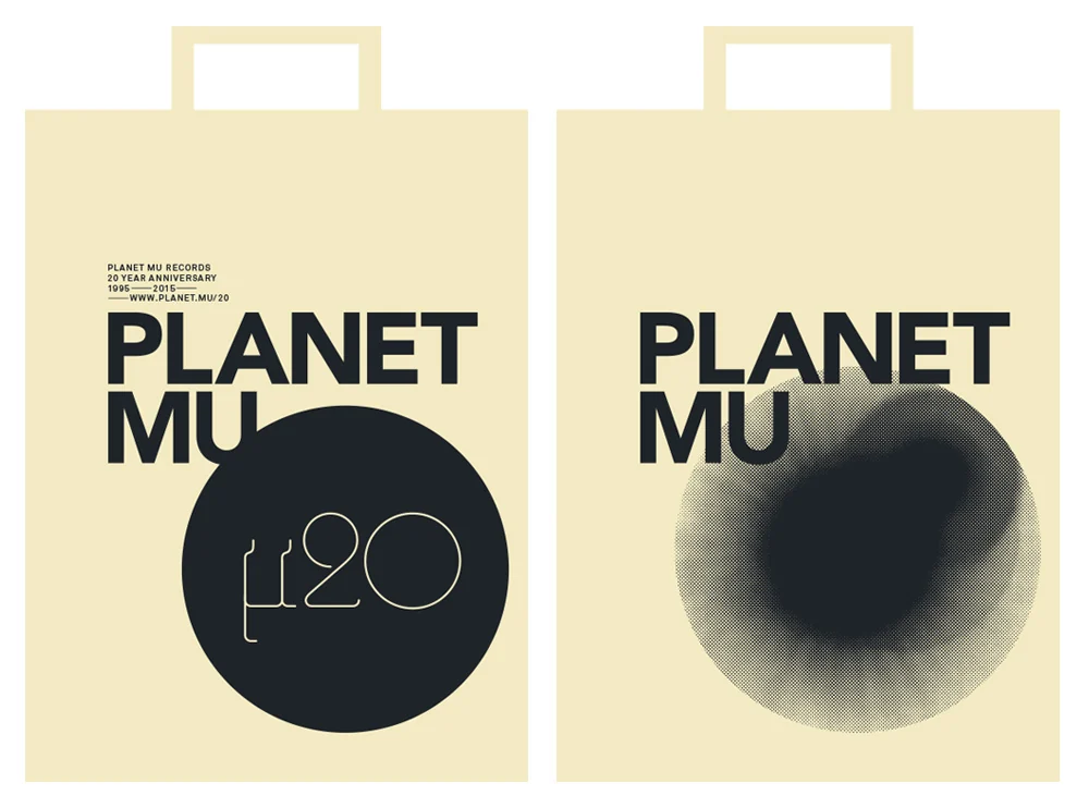 Planet Mu — 20th anniversary tote bags